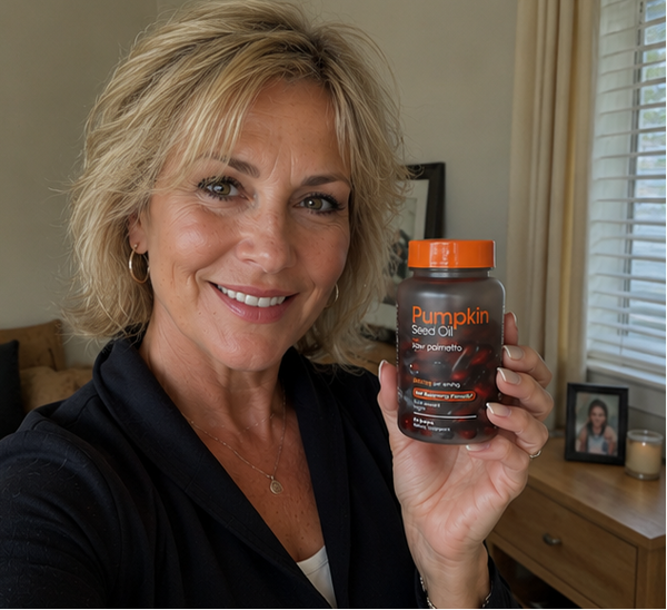 Pumkin customer holding Pumkin capsules